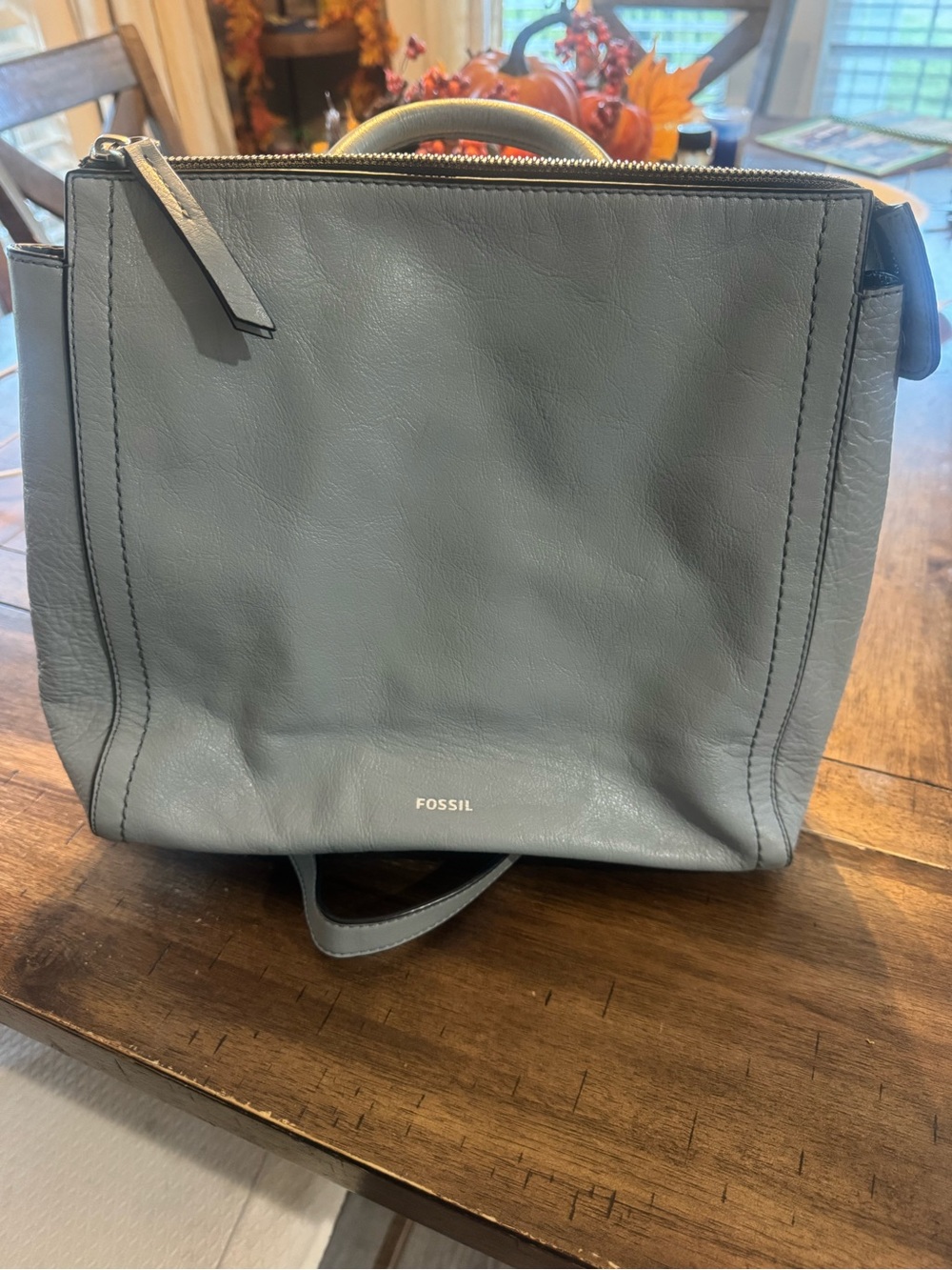 Fossil Women’s Slate Blue Leather backpack